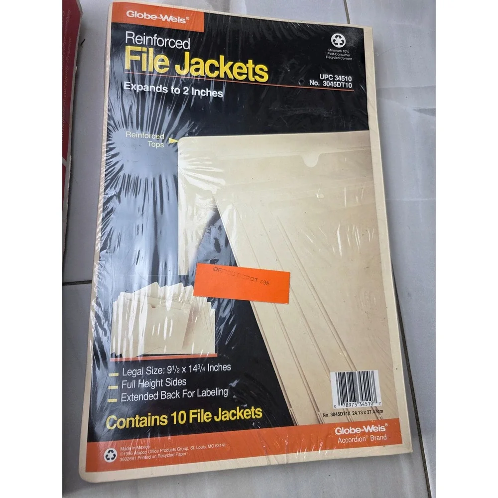 Pendaflex Essentials File Folders 150ct & Globe-Weis File Jackets 10ct Legal